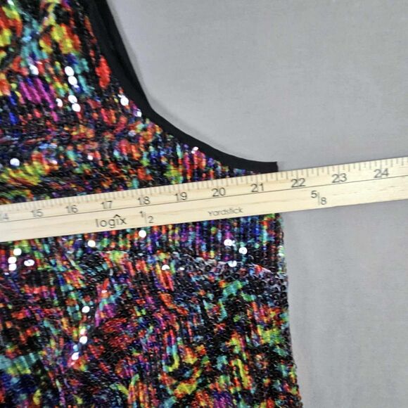 Lane Bryant Multicolor All Over Sequin Tank Top Shirt Pullover  Size 18 - Picture 6 of 9